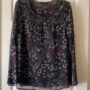 Sanctuary blouse size large sheer sleeves.